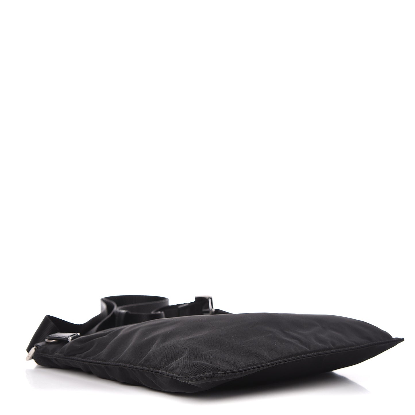 Nylon Vela Flat Messenger Bag Black