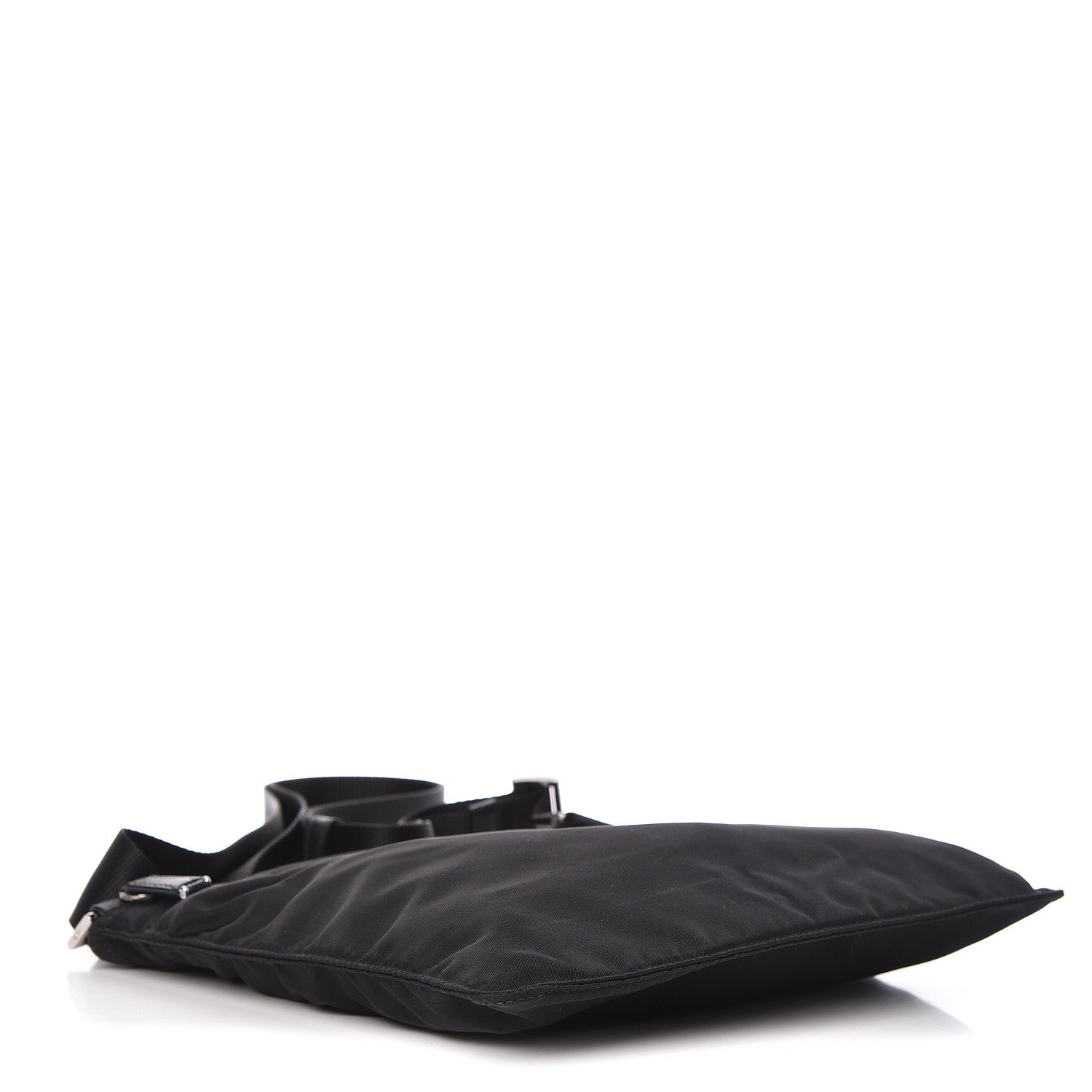 Prada Nylon Vela Flat Messenger Bag Black 4 of 9