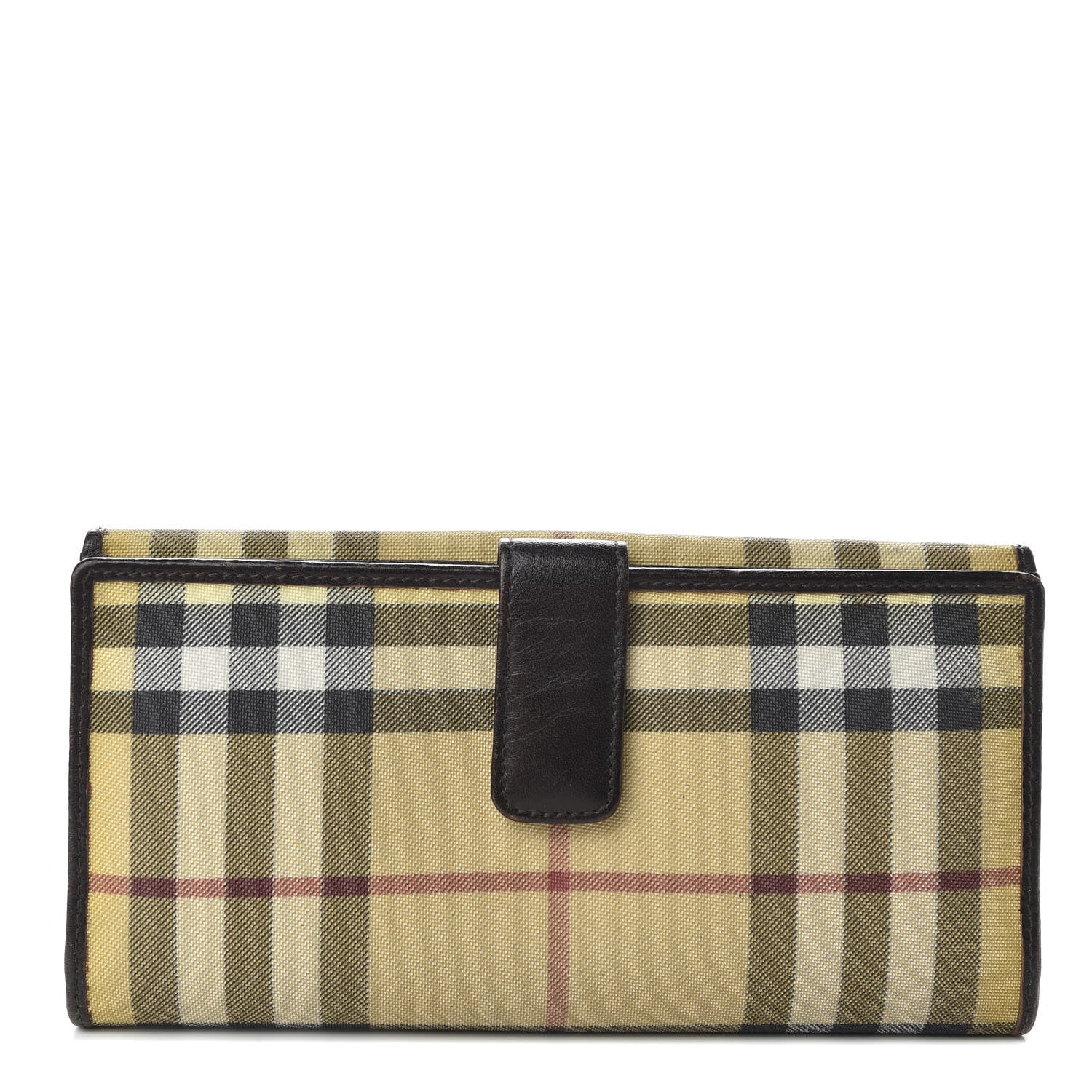 Burberry House Check Continental Wallet Chocolate 1 of 8
