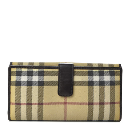 Burberry House Check Continental Wallet Chocolate 1 of 8