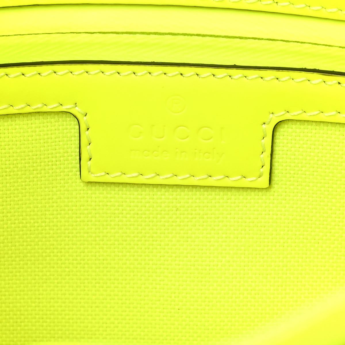 Rubber Effect Monogram GG Crossbody Bag Fluorescent Yellow