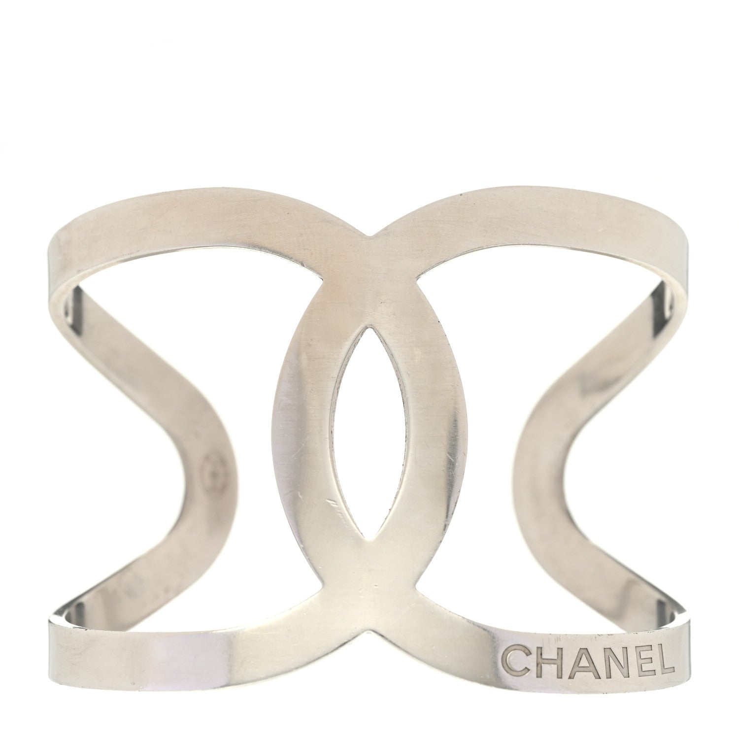 Chanel Metal CC Cuff Silver 1 of 5