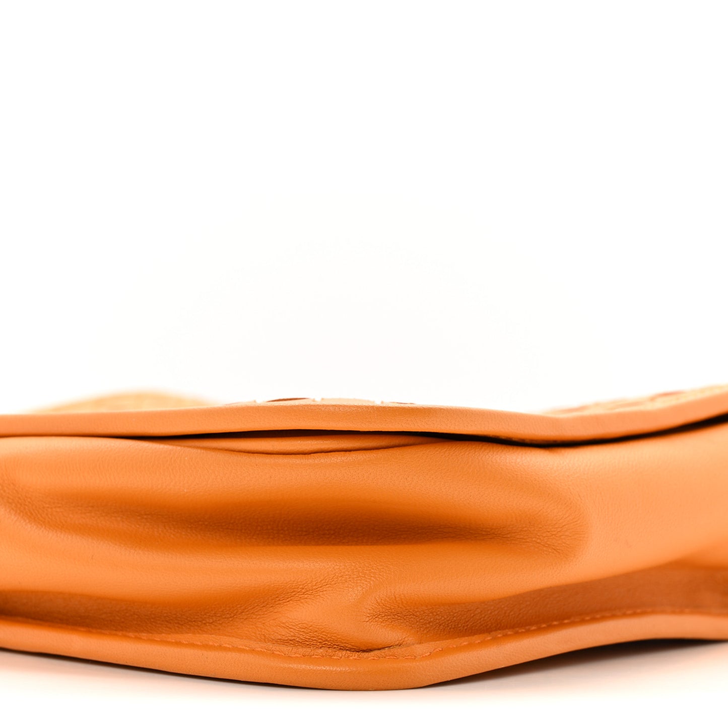 Nappa Intrecciato Flap Crossbody Orange