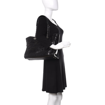 Chanel Glazed Calfskin Small Deauville Tote Black 2 of 10