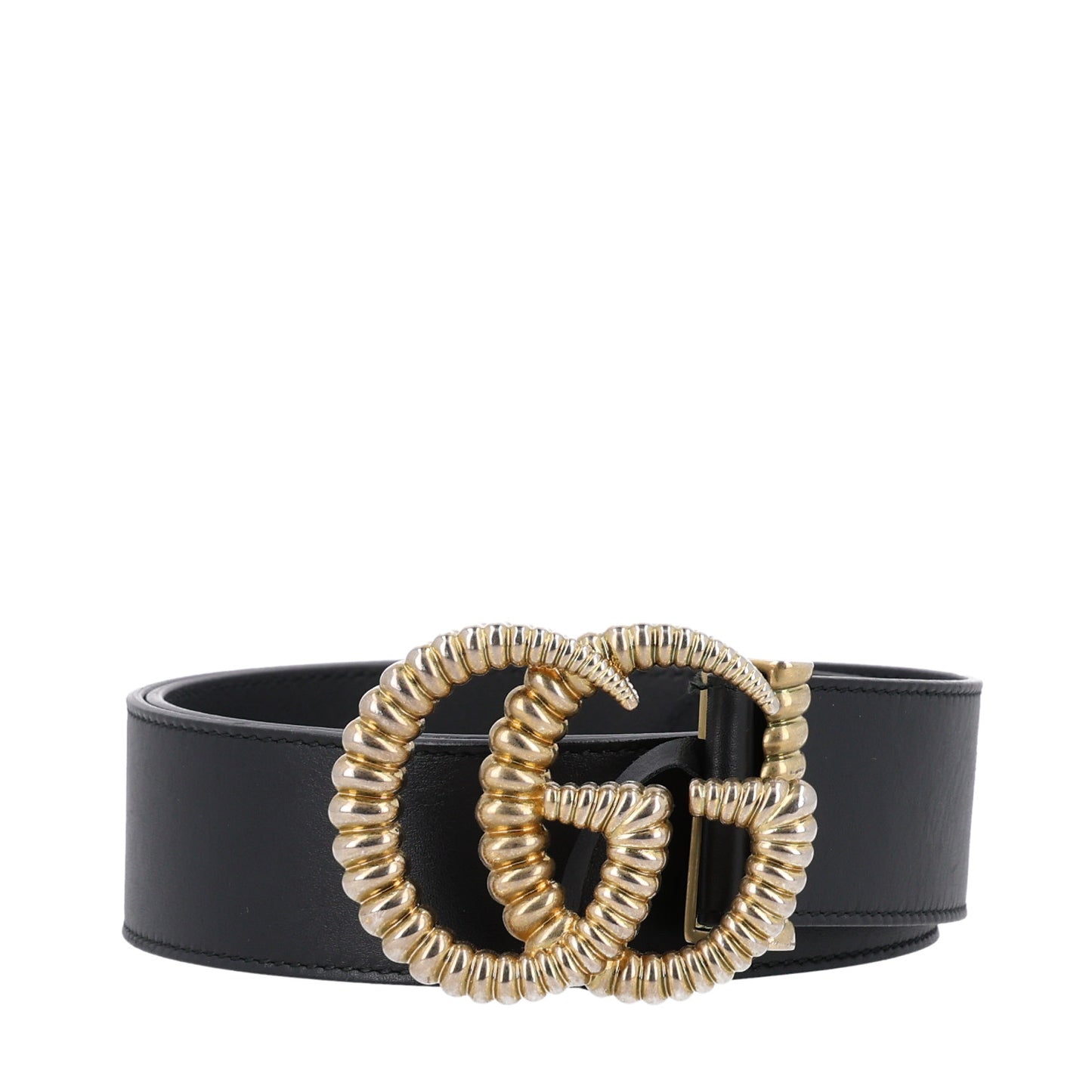 Moon Calfskin Torchon Double G 40mm Belt 90 36 Black
