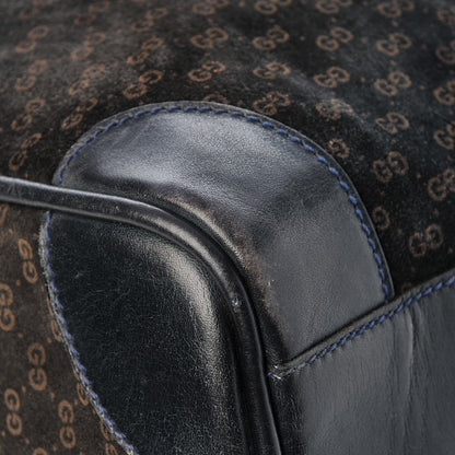 Gucci Velvet Mini GG Monogram Boston Duffle Bag Blue 10 of 15
