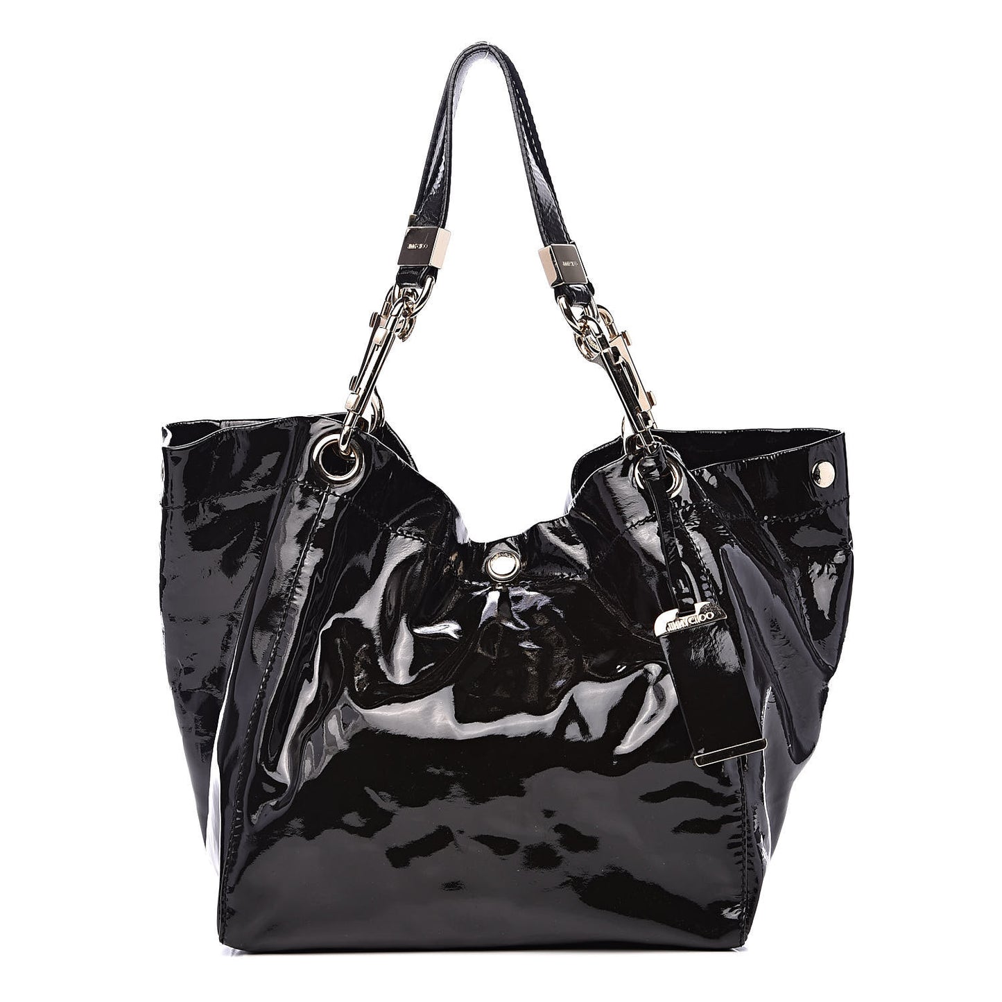 Patent Lola Oversized Tote Black