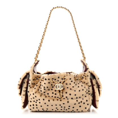 Chanel Pony Hair Mini Chanel 25 Handbag Beige Black 1 of 10