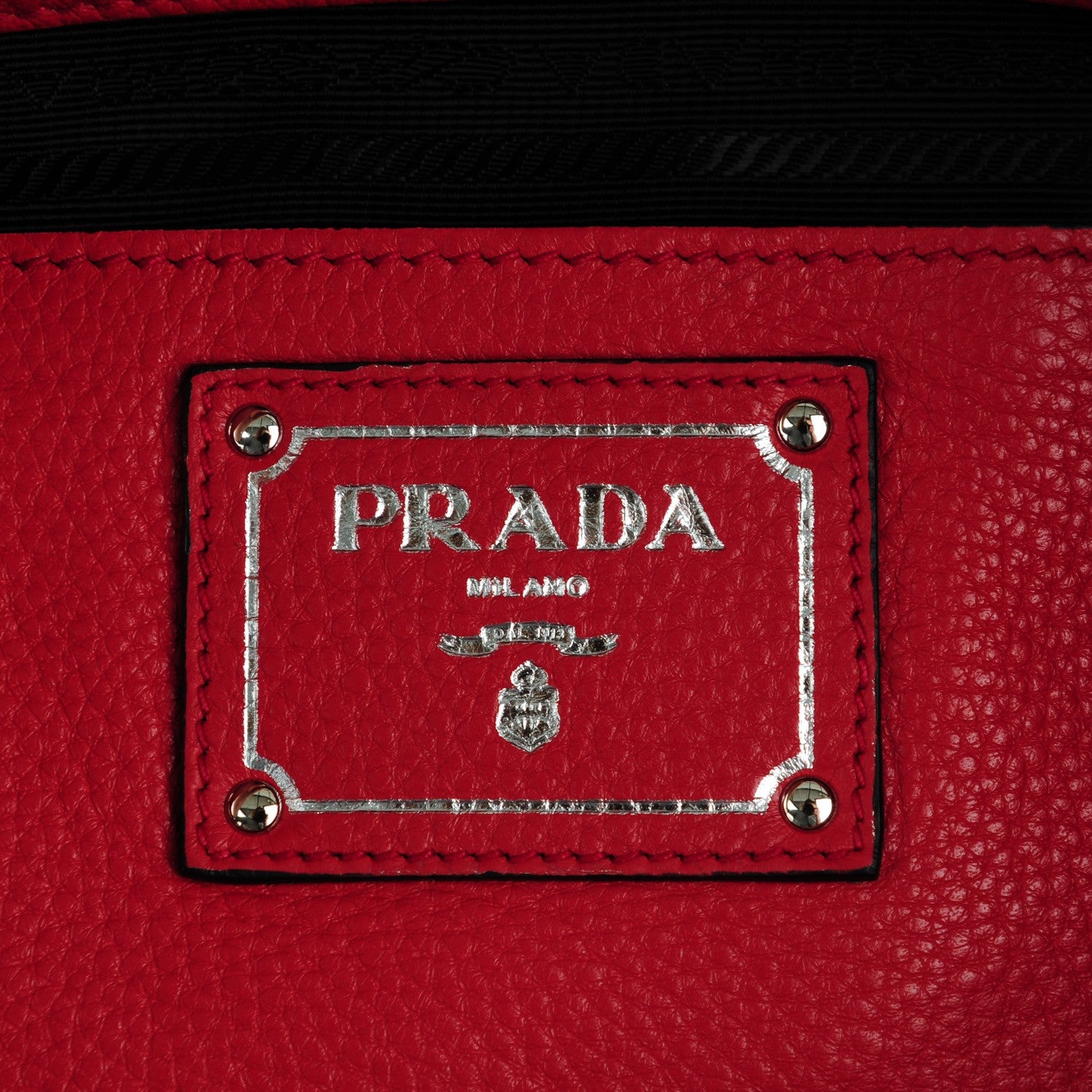 Prada Vitello Daino Side Pocket Tote Rosso 6 of 8