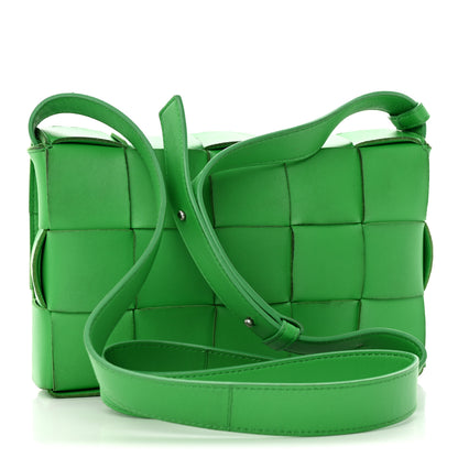 Bottega Veneta Lambskin Maxi Intrecciato Cassette Crossbody Bag Grass 3 of 20
