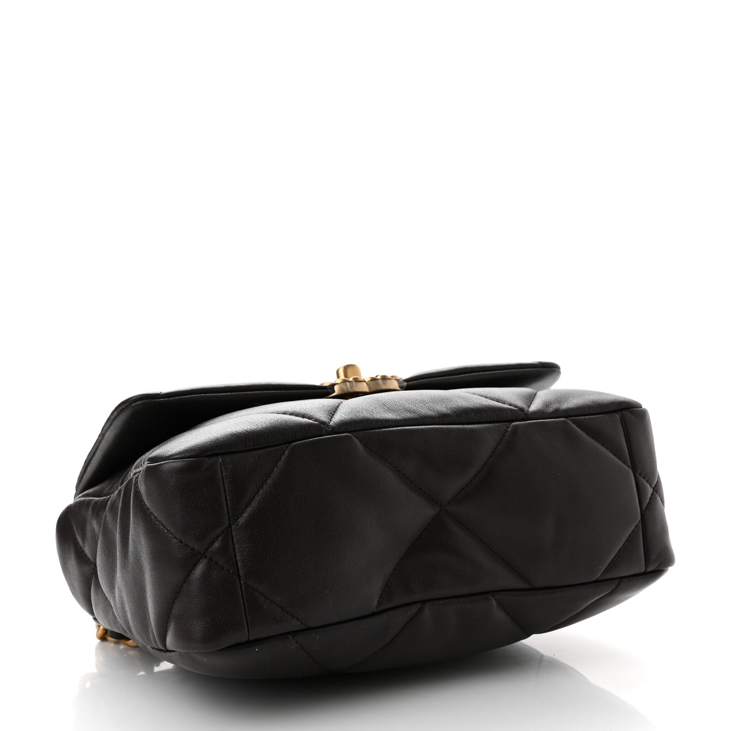 Lambskin Quilted Medium Chanel 19 Flap Dark Brown