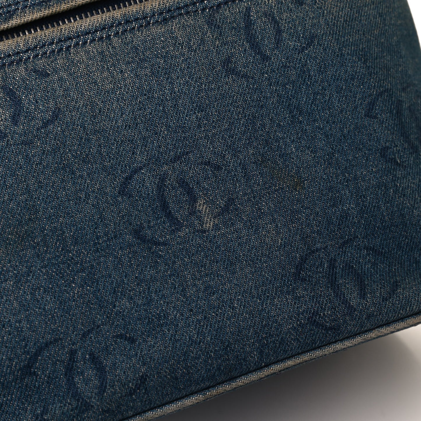 Denim Vanity Cosmetic Case Blue