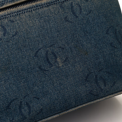 Chanel Denim Vanity Cosmetic Case Blue 17 of 19