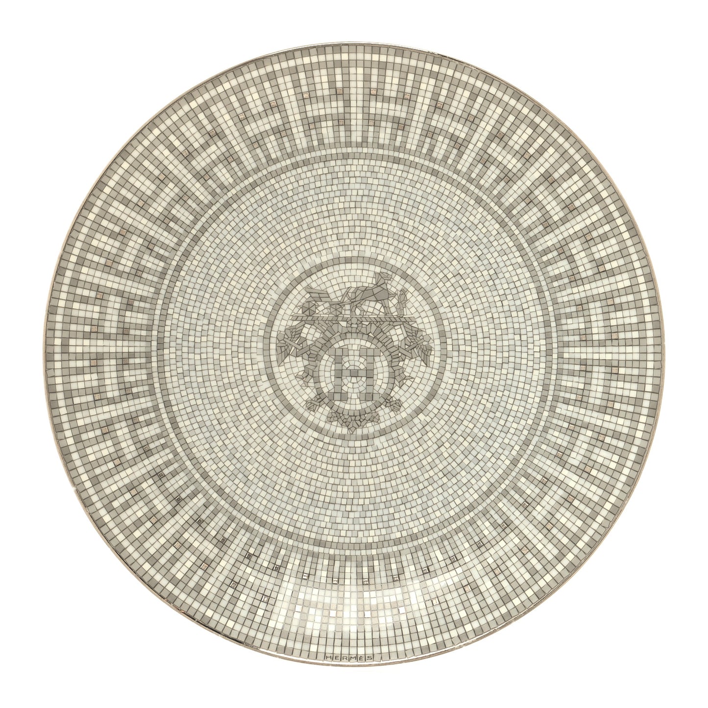 Porcelain Mosaique au 24 Platine Dessert Plate 8.3