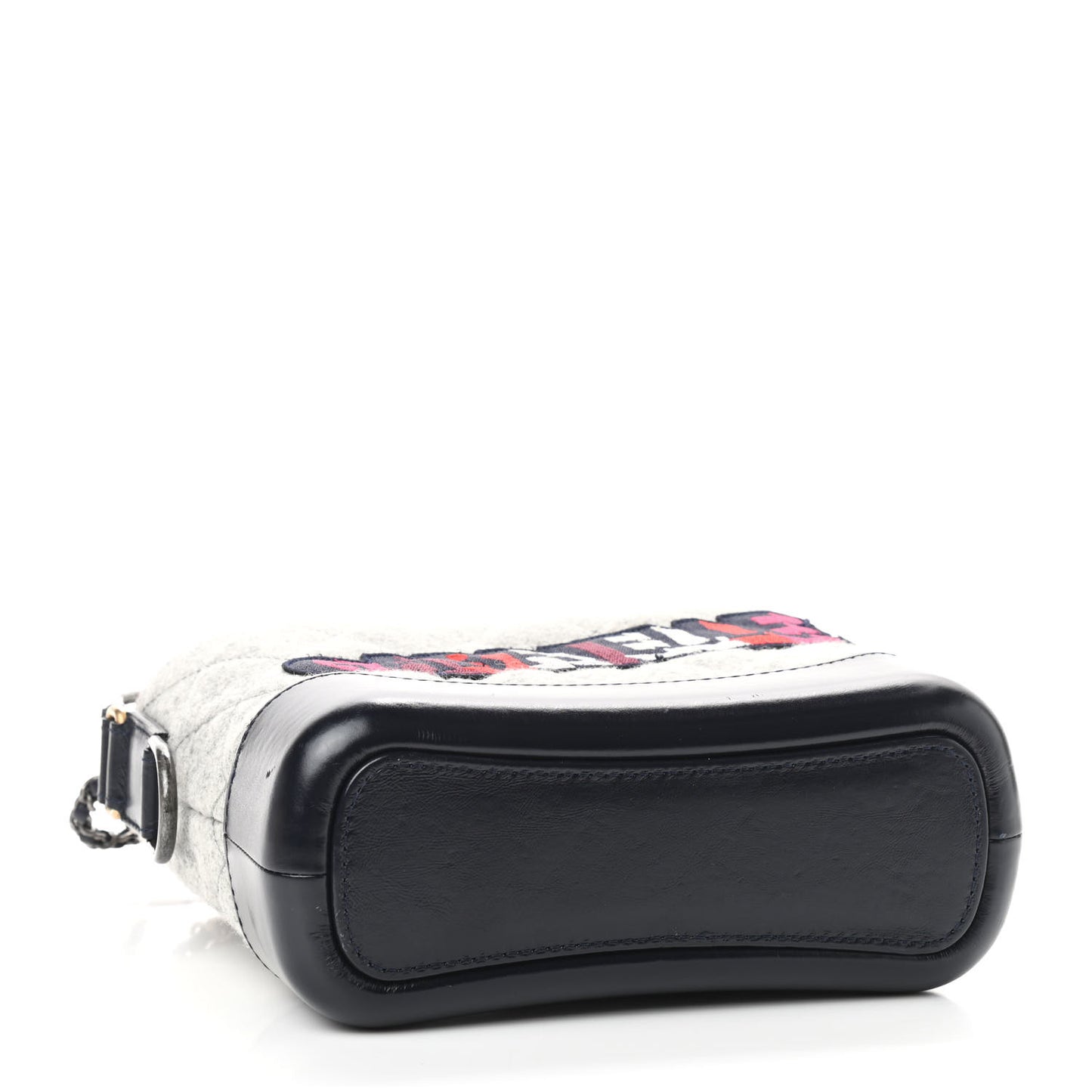 Wool Calfskin Quilted Small Gabrielle Hobo Navy