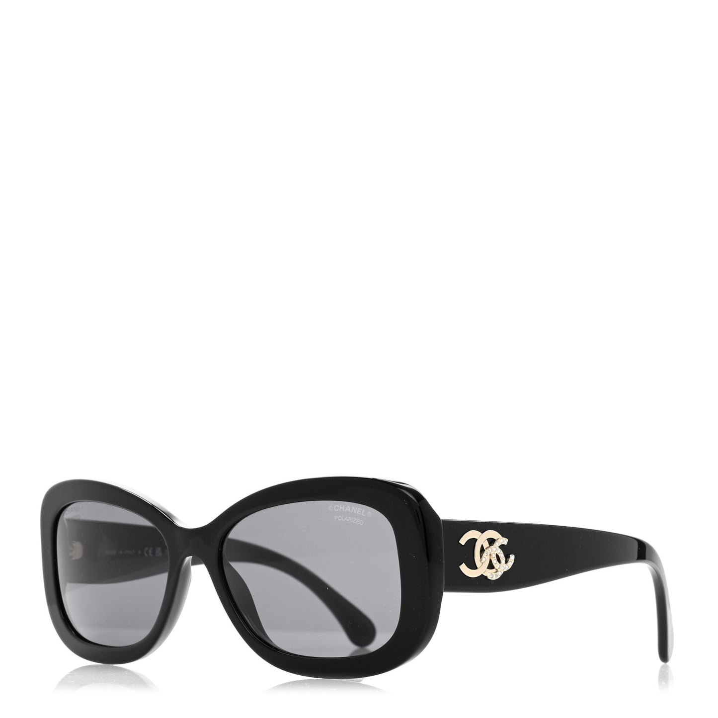 Acetate Oval CC Sunglasses 5468-B Black