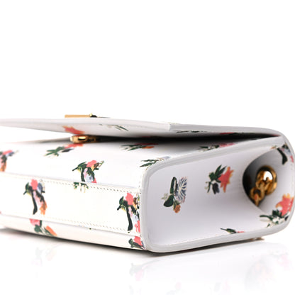 Saint Laurent Calfskin Prairie Flower Printed Small Classic Monogram Kate Satchel White 8 of 11
