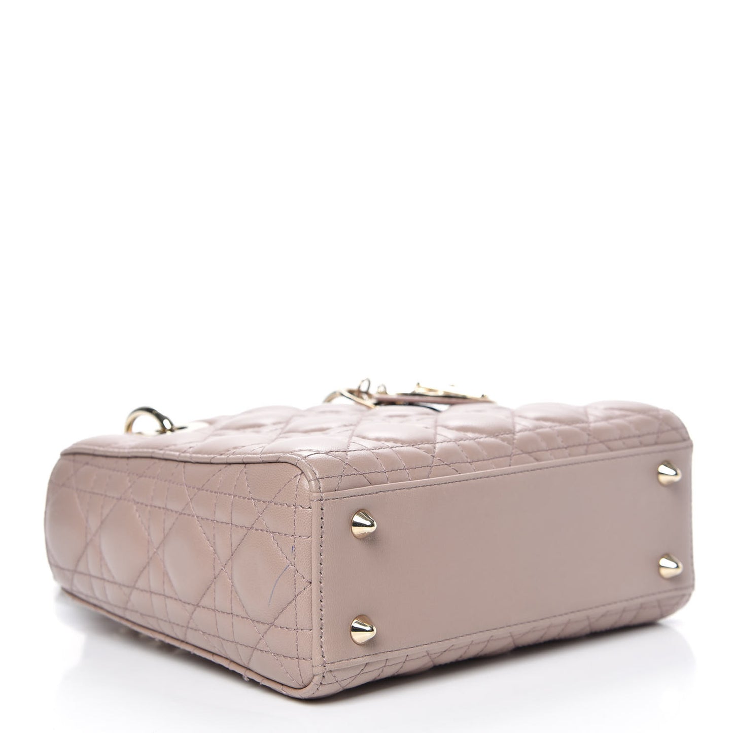 Lambskin Cannage Small Lucky Badges My Lady Dior Taupe