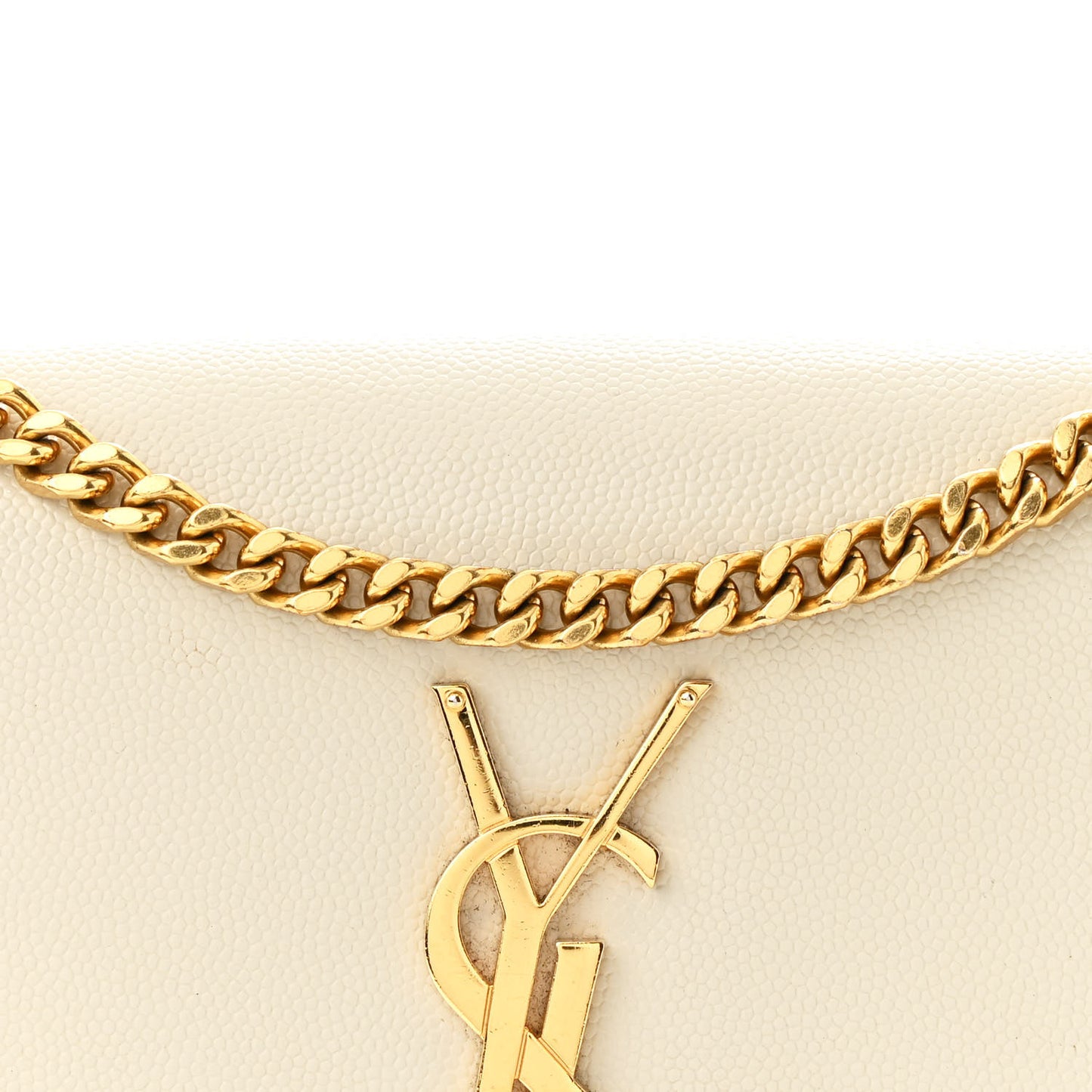Grain De Poudre Small Monogram Kate Satchel Crema Soft