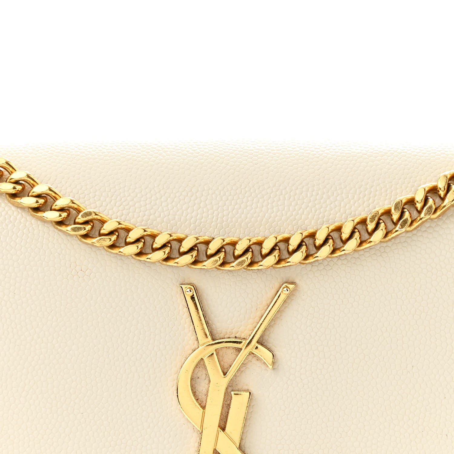 Saint Laurent Grain De Poudre Small Monogram Kate Satchel Crema Soft 8 of 11