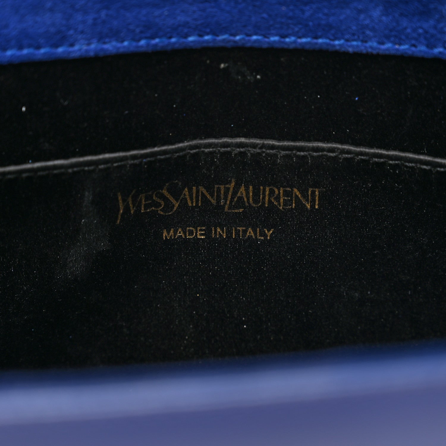 Saint Laurent Patent Calfskin Monogram Large Belle De Jour Clutch Royal Blue 6 of 8