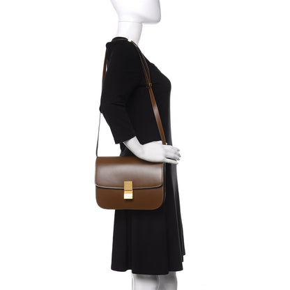 Celine Box Calfskin Medium Classic Box Flap Bag Camel 2 of 10