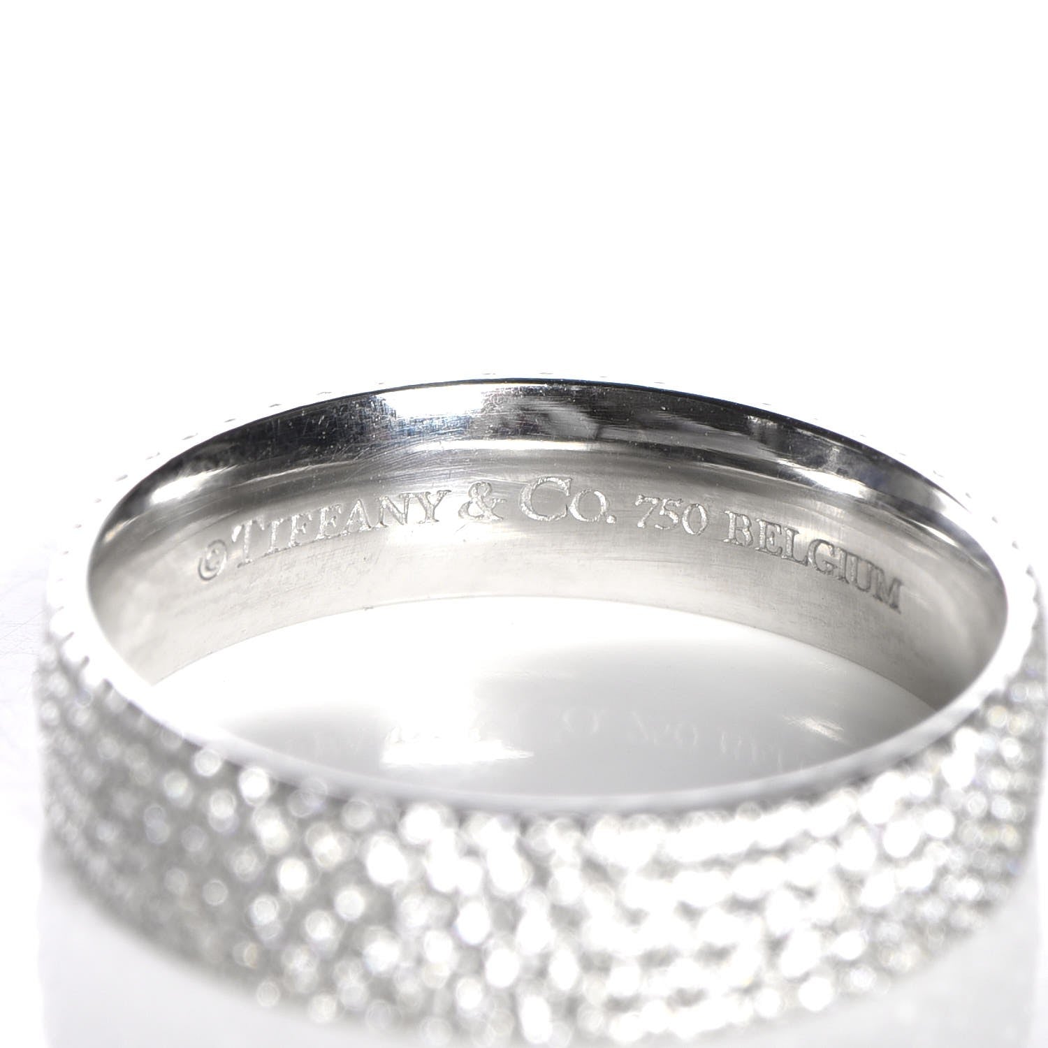 Tiffany 18K White Gold Diamond Metro Five Row Ring 6.5 4 of 6