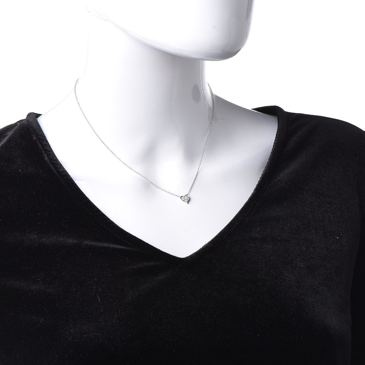 Platinum Diamond Heart Pendant Necklace