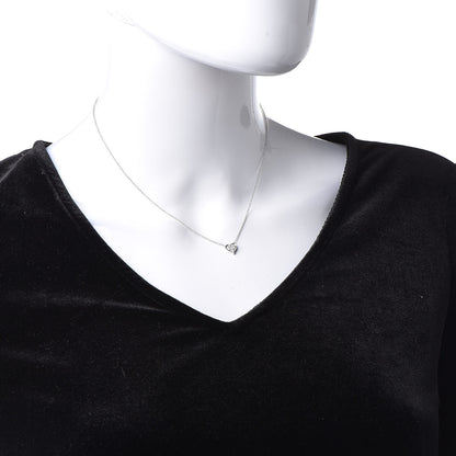 Tiffany Platinum Diamond Heart Pendant Necklace 2 of 6