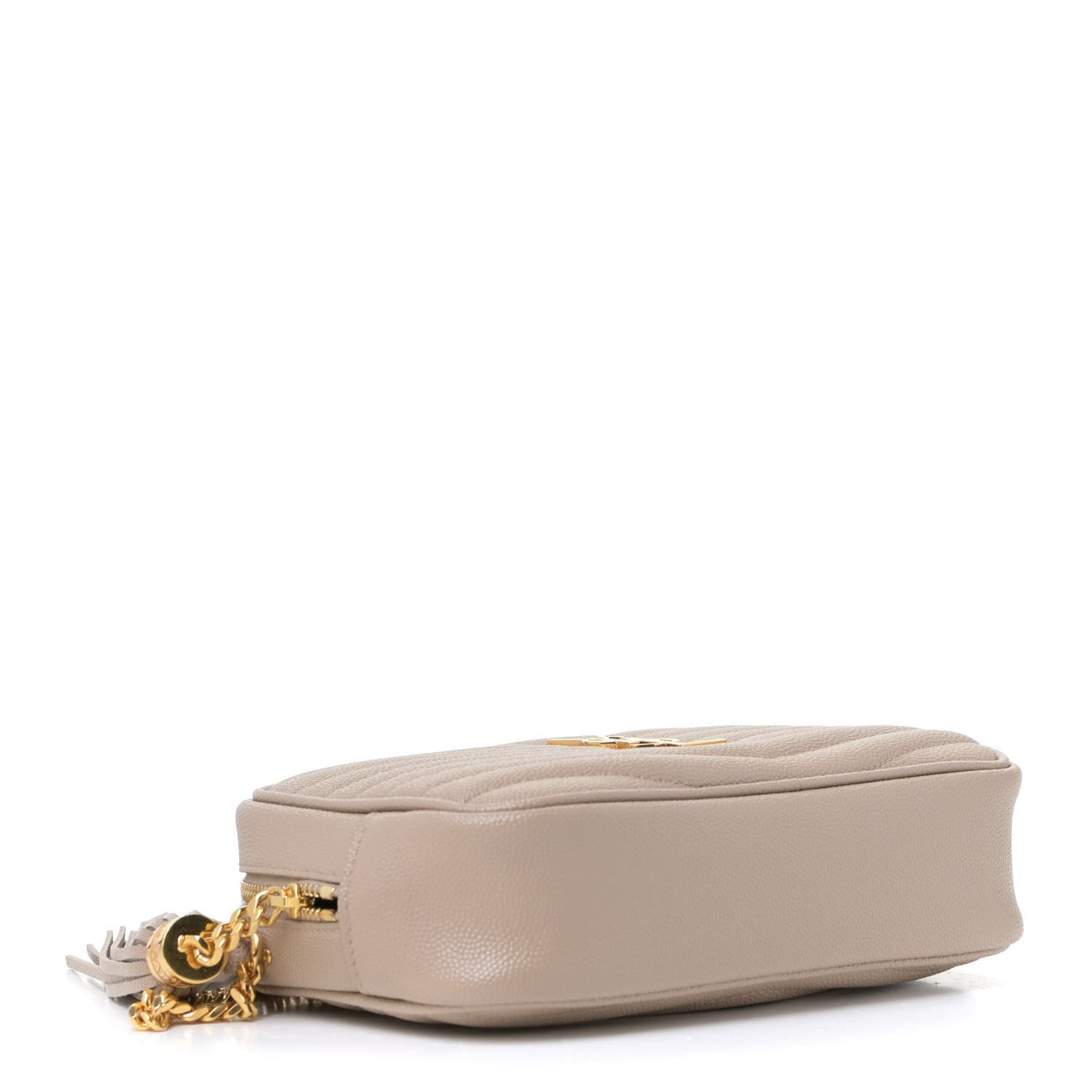 Grain De Poudre Matelasse Monogram Mini Lou Camera Bag Dark Beige