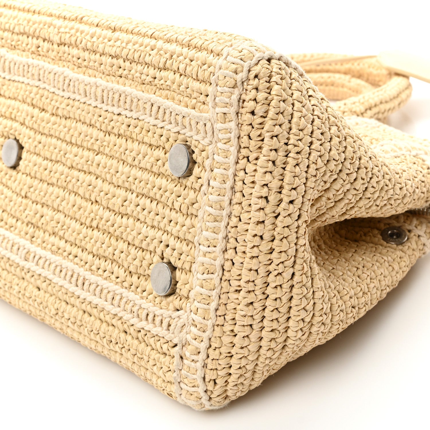 Saint Laurent Raffia Small Rive Gauche Cabas Naturale 8 of 8