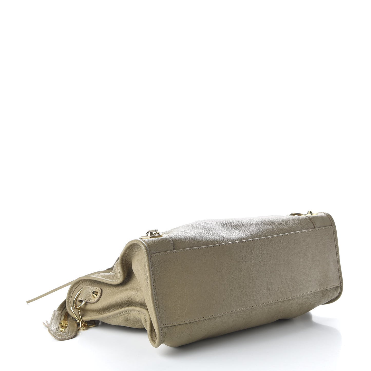 Chevre Gold Metallic Edge Hardware City Beige Latte