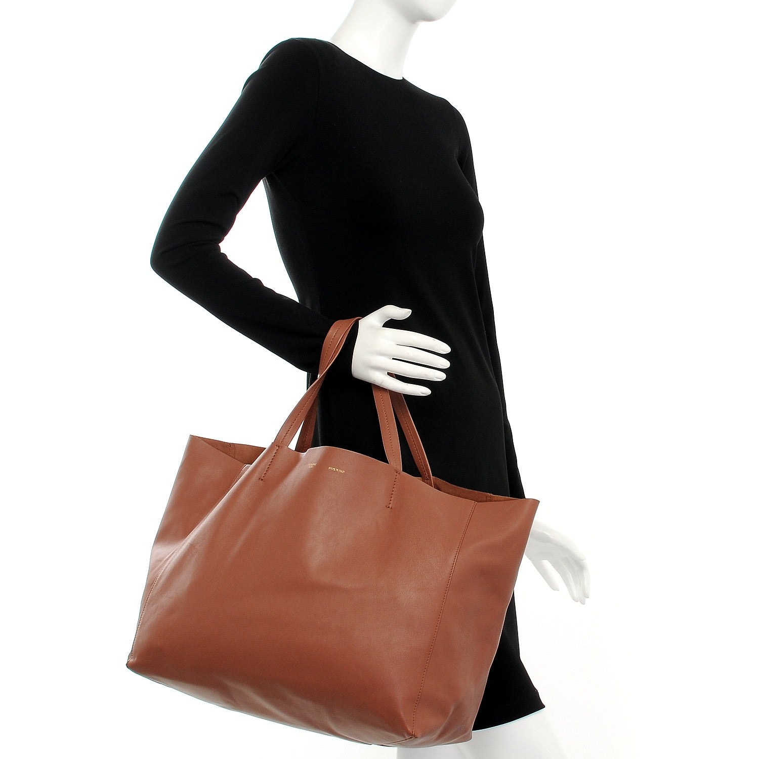 Celine Lambskin Horizontal Cabas Sienna 2 of 7