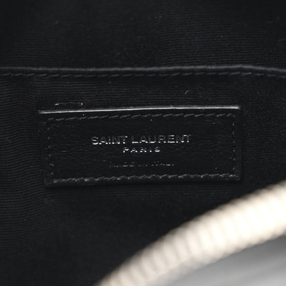 Saint Laurent Lambskin Monogram Embossed Small Lou Camera Bag Black 6 of 11