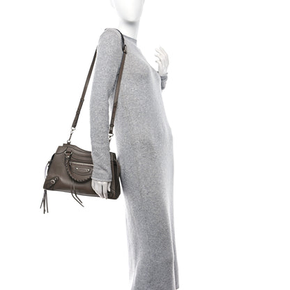 Balenciaga Grained Calfskin Neo Classic Silver Hardware S City Mink Grey 2 of 12