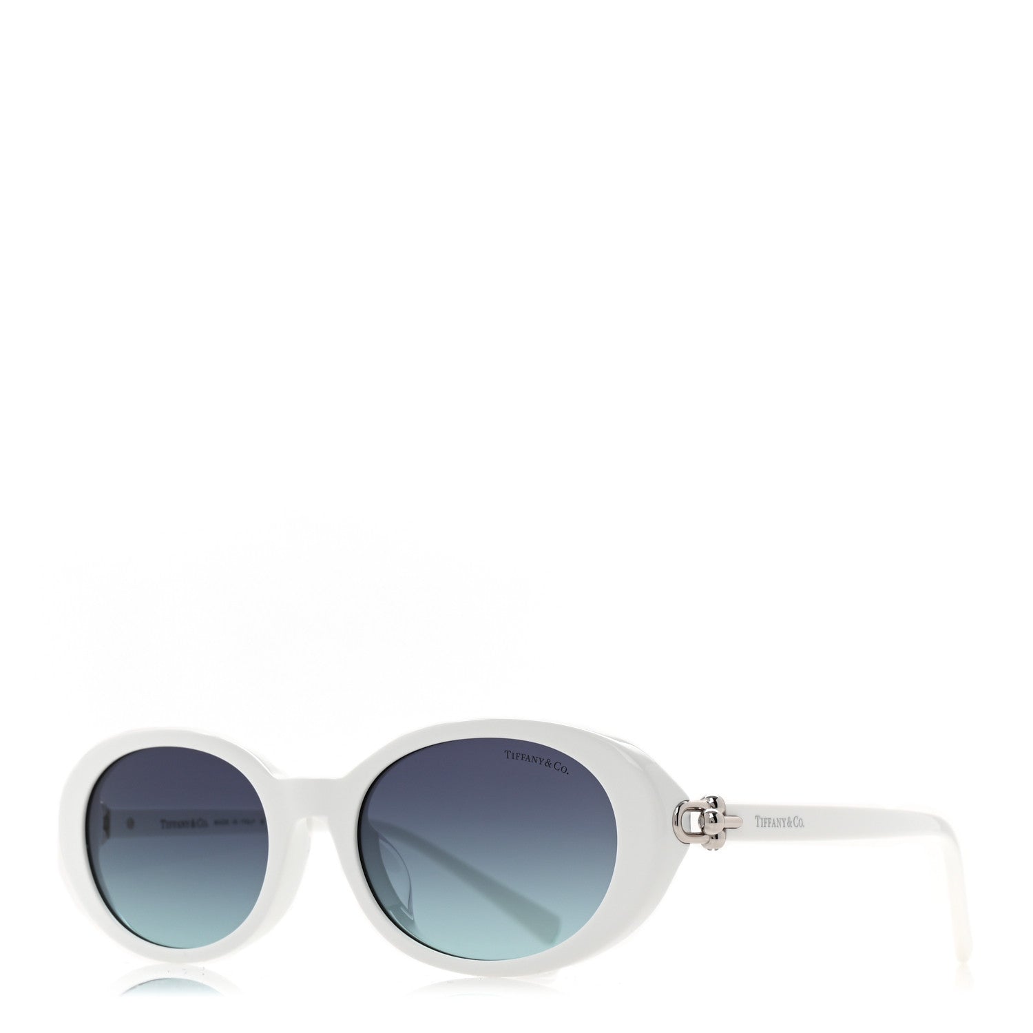 Tiffany Acetate HardWear Oval Sunglasses TF4242D White Blue 1 of 8