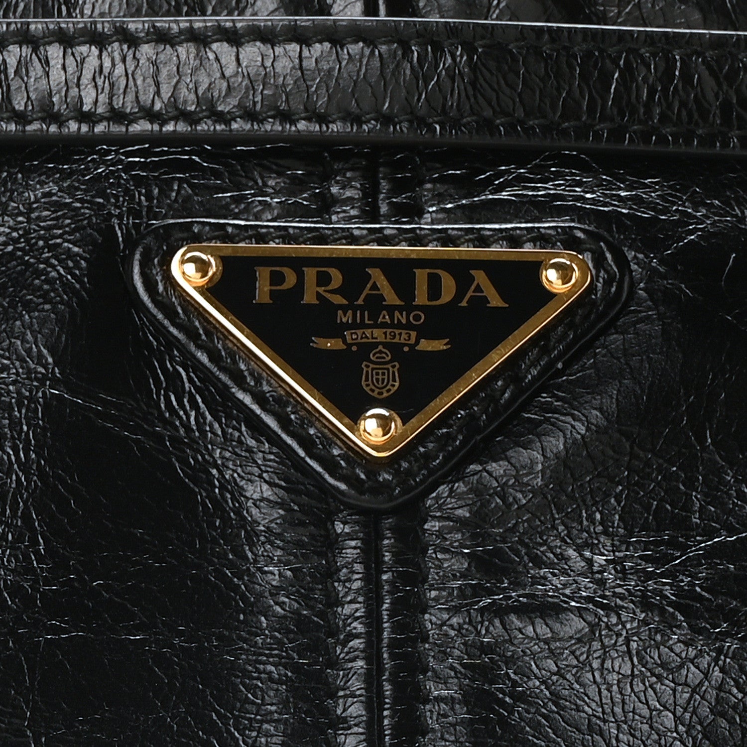 Prada Shiny Nappa Medium Shoulder Bag Black 8 of 10