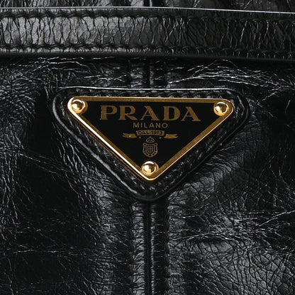 Prada Shiny Nappa Medium Shoulder Bag Black 8 of 10