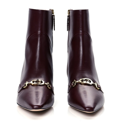 Gucci Nappa Zumi Mid Ankle Boots 41 Vintage Bordeaux 3 of 9