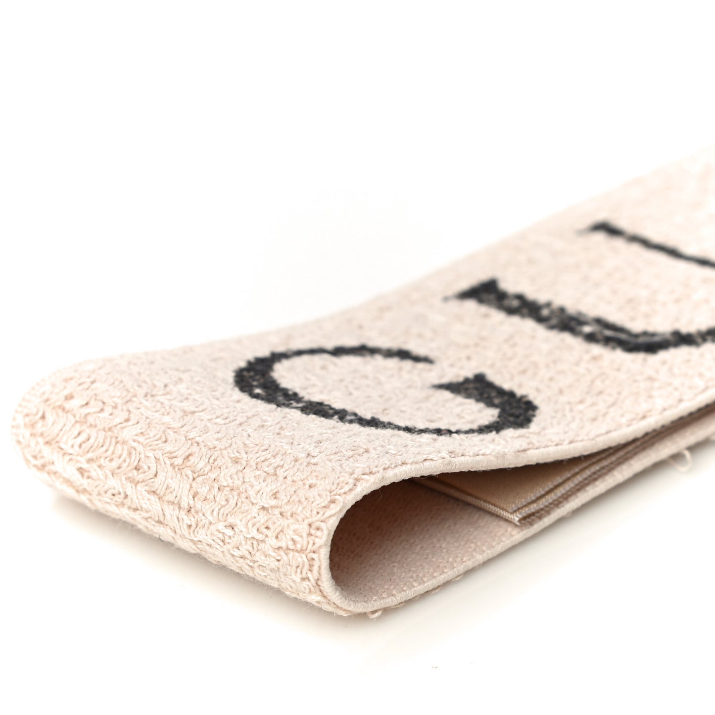 Cotton Elastic Gucci Logo Headband White