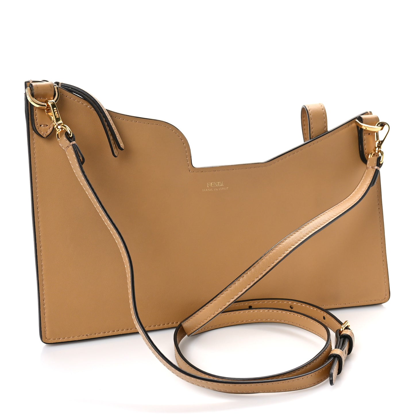 Vitello Grace Matte 3 Pocket Mini Crossbody Bag Miele Scuro
