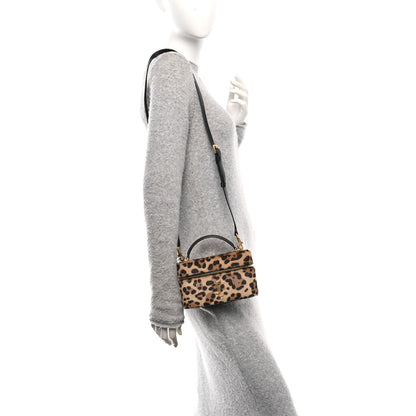 Saint Laurent Pony Hair Leopard Print Mini Gaby Vanity Case Brown Black 2 of 11