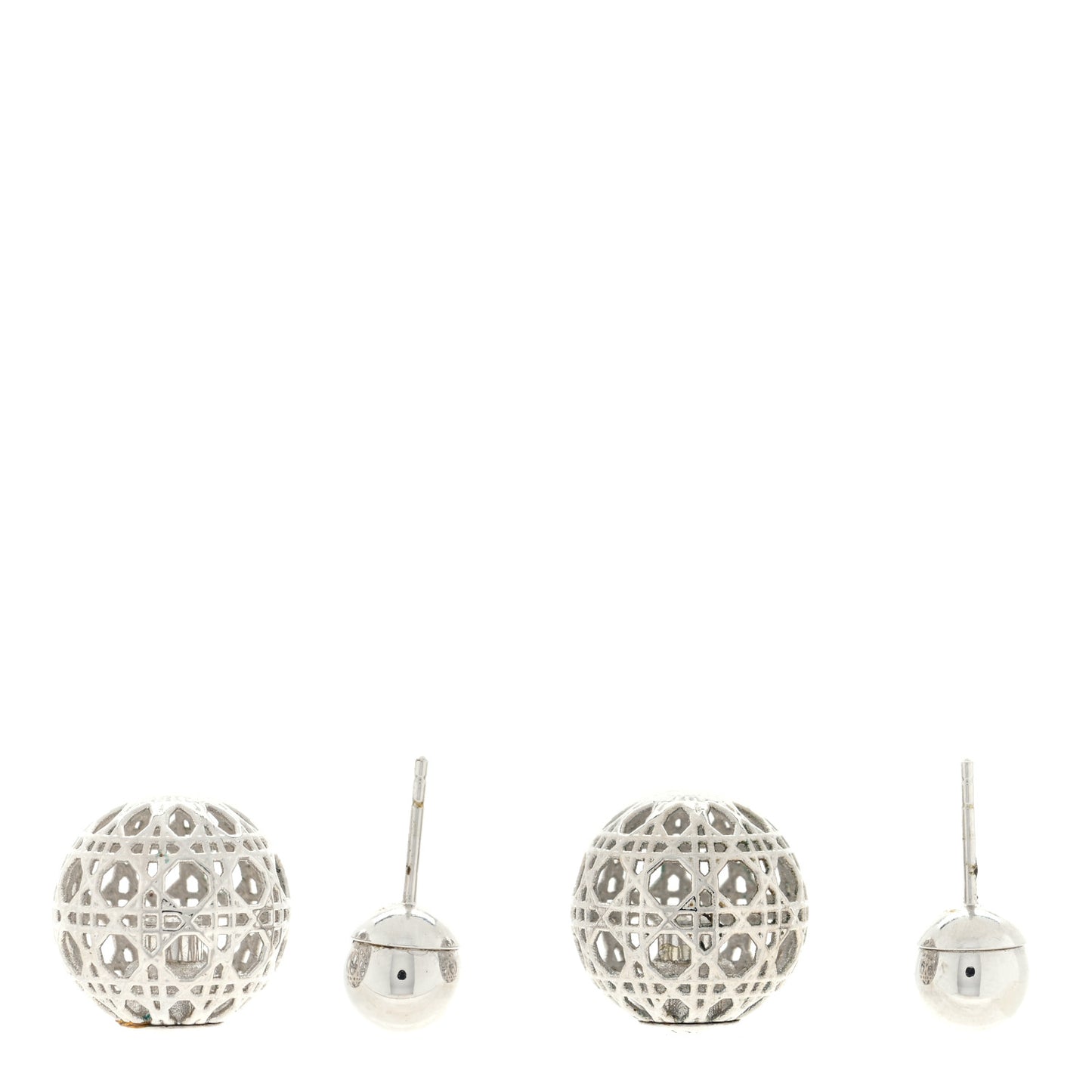 Cannage Mise En Dior Tribal Earrings Silver