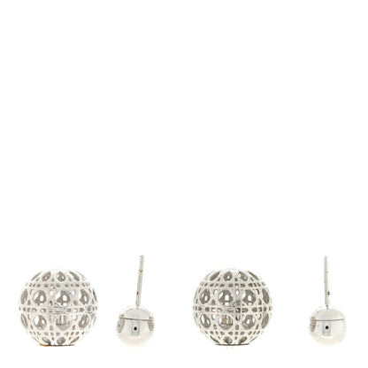 Christian Dior Cannage Mise En Dior Tribal Earrings Silver 3 of 4