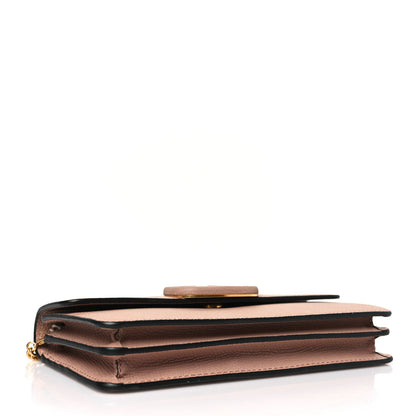 Valentino Garavani Grainy Calfskin Vlogo Wallet On Chain Rose Cannelle 4 of 8