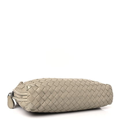 Bottega Veneta Nappa Intrecciato Nodini Crossbody Messenger Light Grey 3 of 14