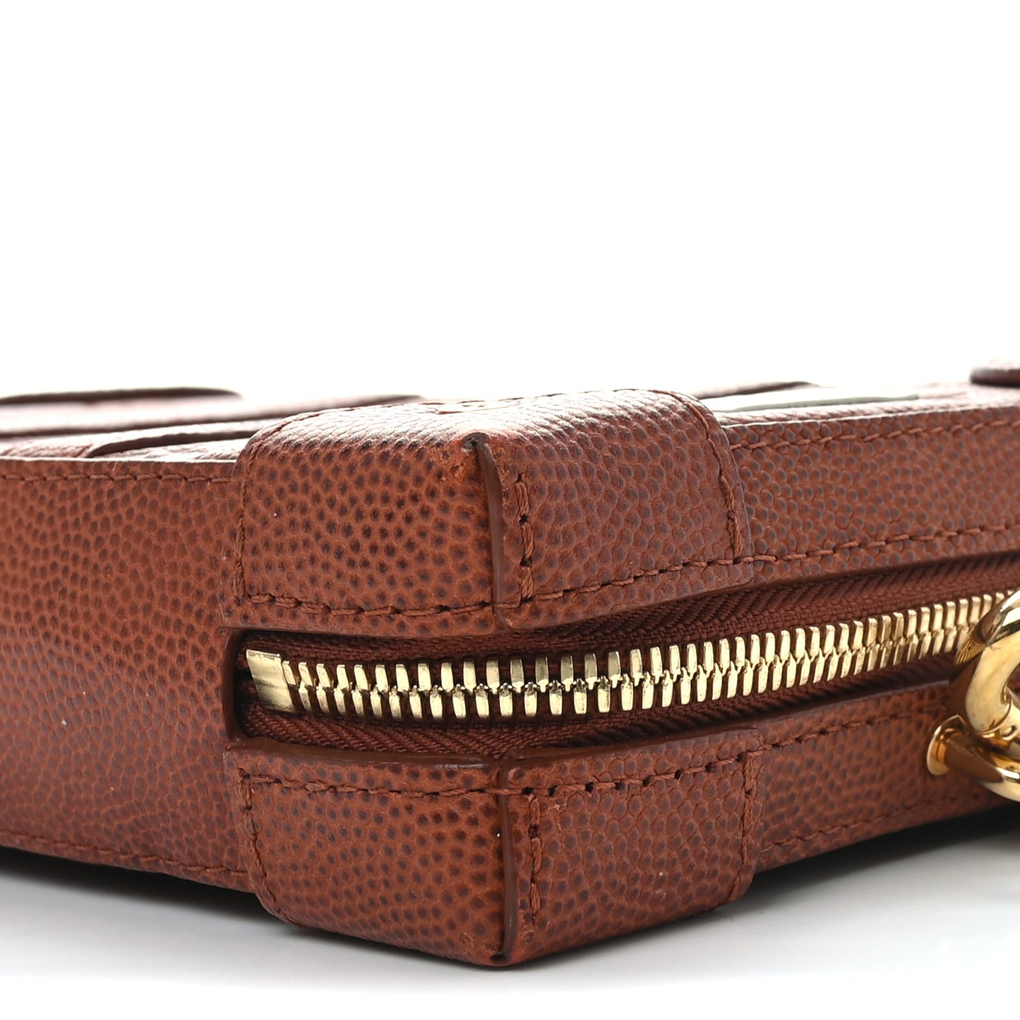 X NBA Monogram Embossed Ball Grain Cowhide Soft Trunk Wallet Brown