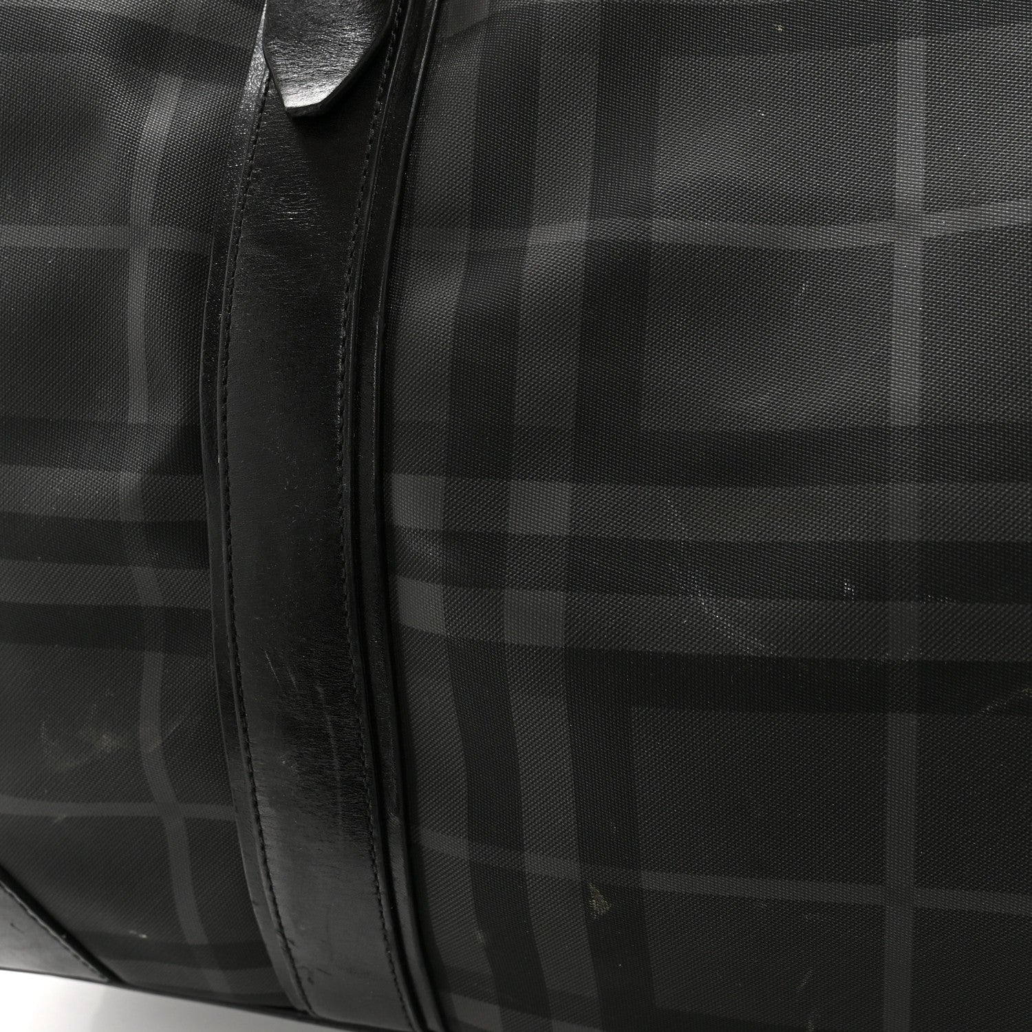 Burberry Nylon Smoked Check Weekend Duffle Bag Black 17 of 18