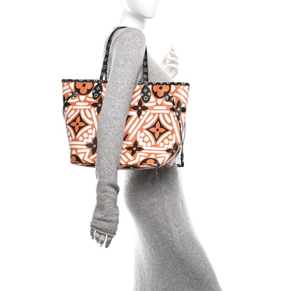 Louis Vuitton Monogram Giant Crafty Neverfull MM Creme Caramel 2 of 9