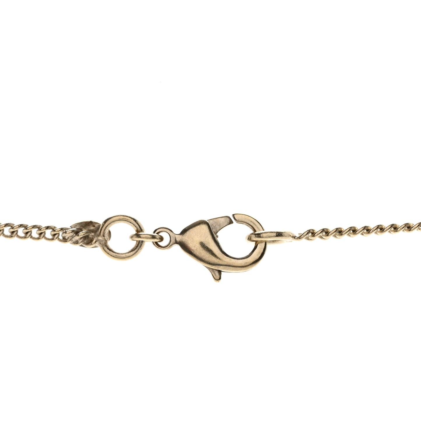 Crystal CC Necklace Light Gold Multicolor